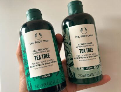 The body shop shampoo e condicionador com Tea Tree RESENHA