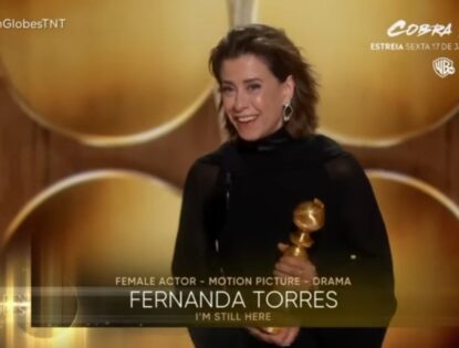 Fernanda Torres vence o Globo de Ouro 2025